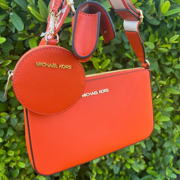 Michael Kors Red Clay Crossbody with Tech Attachment - Picture 5 of 10
